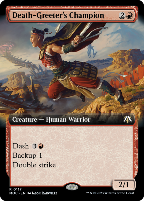 Death-Greeter s Champion (Extended Art) [March of the Machine Commander] Cheap