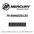 Mercury - Gauge-oil press - 79-8M6020120 Online now